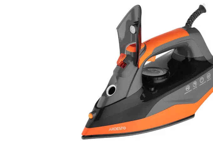 ARDESTO Iron IR-C2233-GR, 2200W, 340ml, steam boost, ceramic soleplate, black-orange