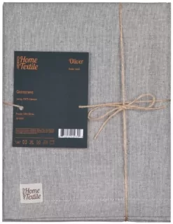 ARDESTO Tablecloth Oliver, gray, 120х136 cm, 100% cotton