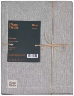 ARDESTO Tablecloth Oliver, gray, 180х133 cm, 100% cotton