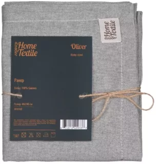 ARDESTO Runner Oliver, gray, 40x140cm, 100% cotton