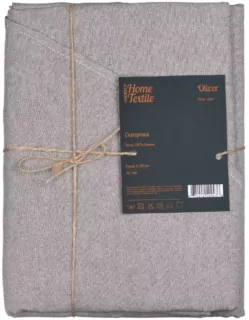 ARDESTO Tablecloth Oliver, gray, D-200 cm, 100% cotton