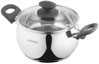 ARDESTO Casserole Gemini Cremona, glass lid, 3.0 l, stainless steel