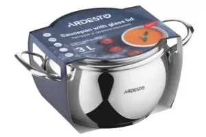 ARDESTO Каструля Gemini, скляна кришка, 3.0 л, нержавіюча сталь