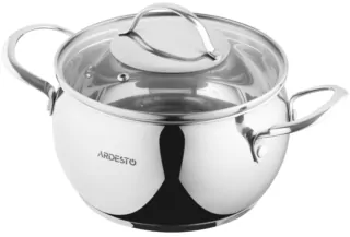 ARDESTO Casserole Gemini, glass lid, 3.0 l, stainless steel