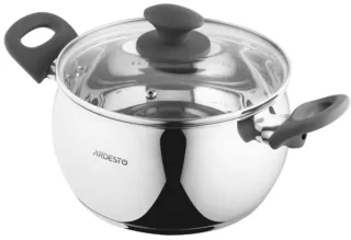 ARDESTO Casserole Gemini Cremona, glass lid, 4.0 l, stainless steel