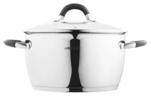 ARDESTO Casserole Gemini, glass lid, 5.5 l, stainless steel