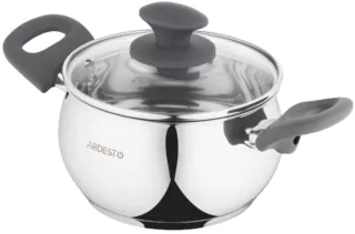 ARDESTO Casserole Gemini Cremona, glass lid, 2.2 l, stainless steel