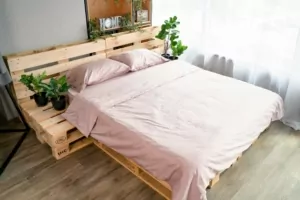 ARDESTO Простирадло на резинці Mix&Match, 180×200+30см, 100% бавовна, сатин, пудра