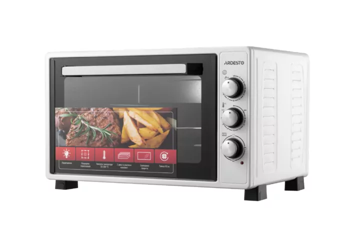 ARDESTO Table oven 1300W, 40L, bottom resistance cover, timer, lamp, white