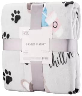ARDESTO Плед Flannel, 160х200 см, 100% полиэстер, бульдоги