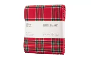 ARDESTO Плед Fleece, 160х200 см, 100% полиэстер, клетка красная