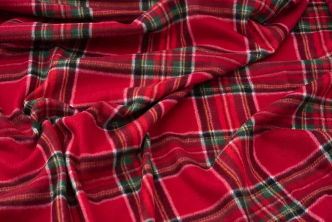 ARDESTO Плед Fleece, 160х200 см, 100% полиэстер, клетка красная