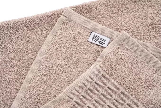 ARDESTO Terry towel set Lotus 2 pcs., 50х90cm, 70х140cm, 100% cotton, beige