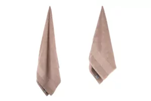 ARDESTO Terry towel set Lotus 2 pcs., 50х90cm, 70х140cm, 100% cotton, beige