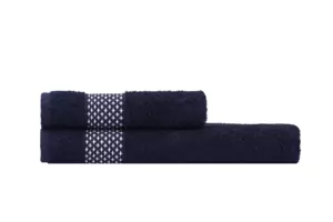 ARDESTO Terry towel set Holiday 2 pcs., 50х90cm, 70х140cm, 100% cotton, indigo