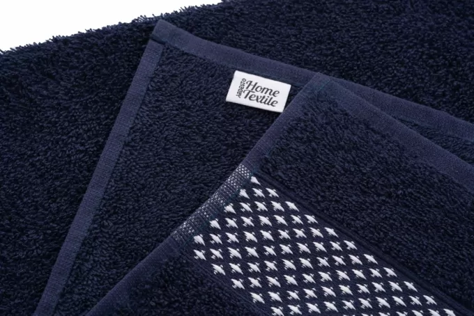ARDESTO Terry towel set Holiday 4 pcs., 50х90cm, 2 pcs. – indigo, 2 pcs. – silver, 100% cotton