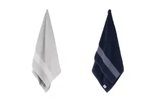 ARDESTO Terry towel set Holiday 4 pcs., 50х90cm, 2 pcs. – indigo, 2 pcs. – silver, 100% cotton