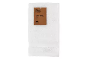 ARDESTO Terry towel SuperSoft, white, 30x50cm, 100% cotton