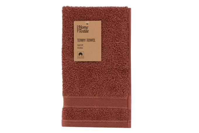 ARDESTO Рушник махровий SuperSoft, теракота, 30х50см, 100% бавовна