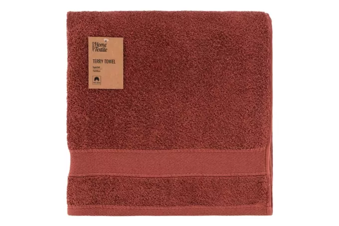 ARDESTO Terry towel SuperSoft, terracotta, 70x140cm, 100% cotton