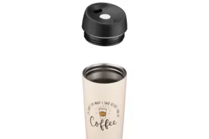 ARDESTO Travel mug Coffee Time 450 ml, s/s, beige