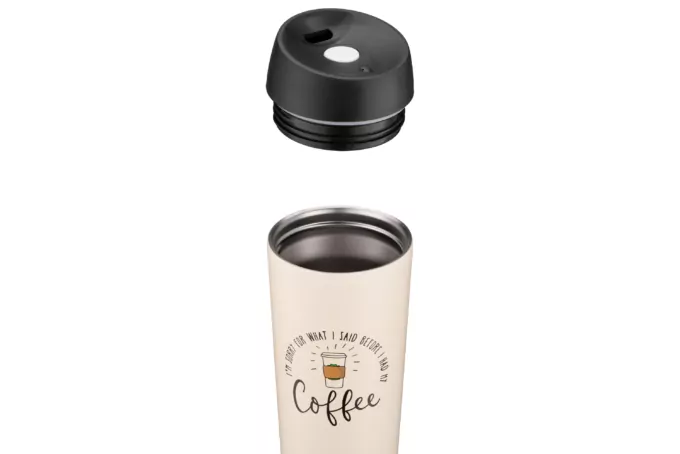 ARDESTO Travel mug Coffee Time 450 ml, s/s, beige