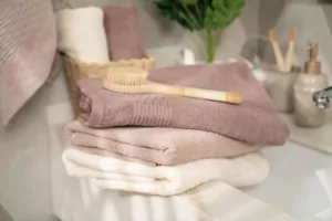 ARDESTO Terry towel set Lotus 2 pcs., 50х90cm, 70х140cm, 100% cotton, beige