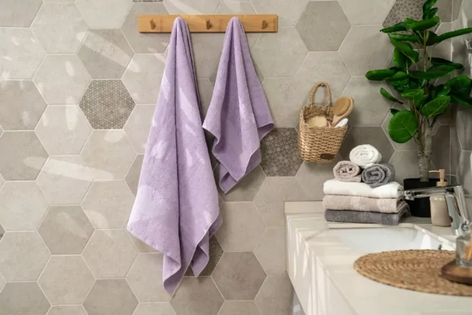 ARDESTO Terry towel Benefit, 70х140cm, 100% cotton, lilac