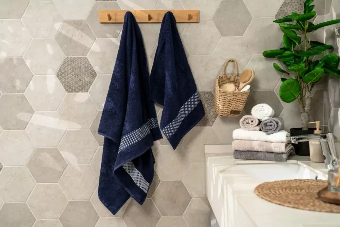 ARDESTO Terry towel set Holiday 2 pcs., 50х90cm, 70х140cm, 100% cotton, indigo