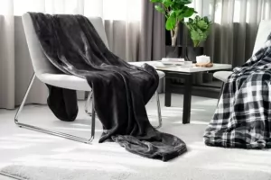 ARDESTO Flannel blanket, 160x200cm, dark grey, 100% polyester