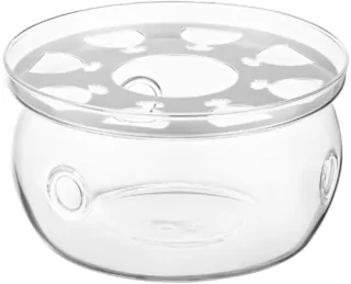 ARDESTO Glass Burner for teapot with candle, 12,5*6,4 cm, borosilicate glass