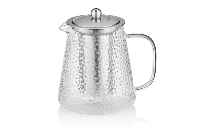 ARDESTO Teapot Gemini, 950 ml, borosilicate glass, stainless steel