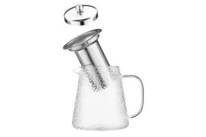 ARDESTO Teapot Gemini, 950 ml, borosilicate glass, stainless steel