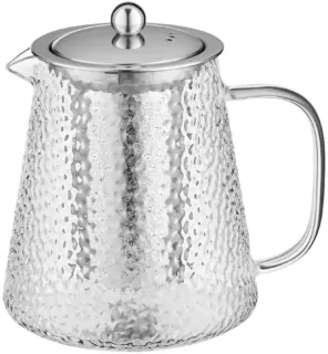 ARDESTO Teapot Gemini, 950 ml, borosilicate glass, stainless steel