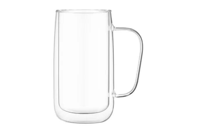 ARDESTO Double wall borosilicate glass mug set, 400 ml, 2 pcs, with handles