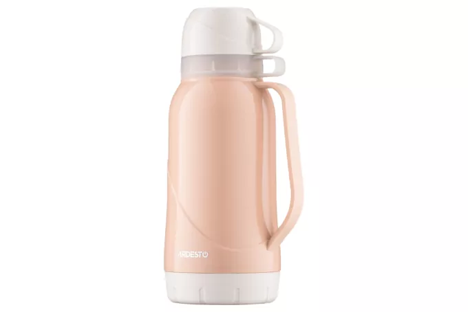 ARDESTO Термос Gemini Gourmet 1800 мл, пластик, скляна колба, пудровий