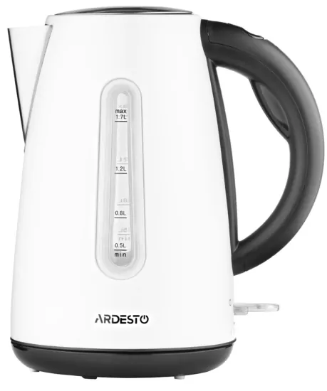 ARDESTO Електрочайник  1.7л, Strix, метал, білий
