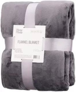 ARDESTO Плед Flannel, 200×220 см, 100% полиэстер, темно-серый