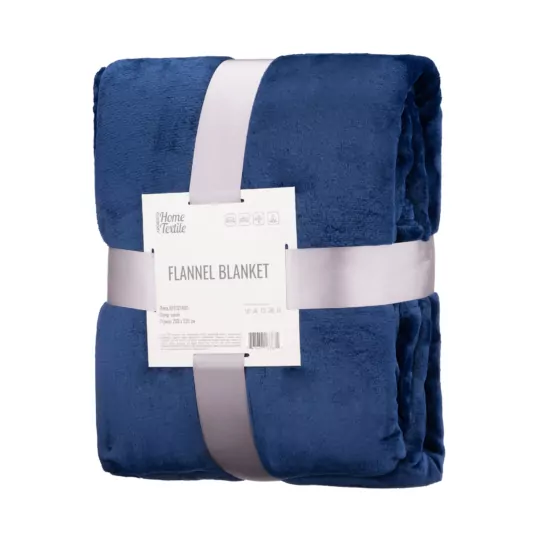 ARDESTO Плед Flannel, 200×220 см, 100% полиэстер, синий