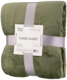 ARDESTO Плед Flannel, 200×220 см, 100% полиэстер, зеленый