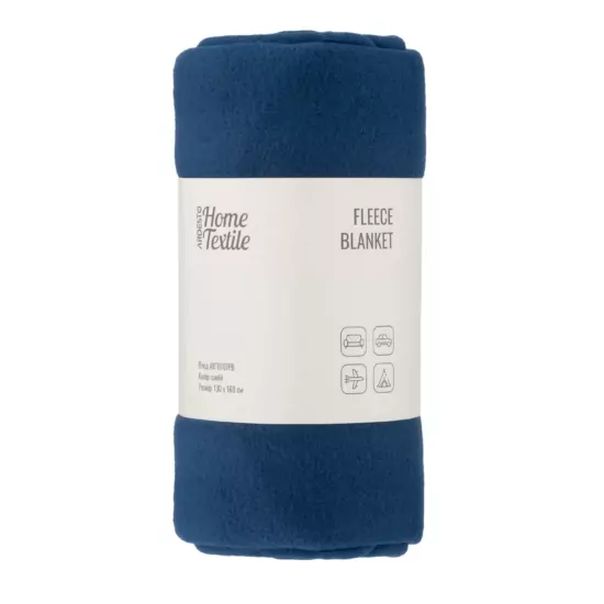 ARDESTO Плед Flannel, 130×160 см, 100% полиэстер, синий