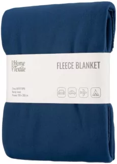 ARDESTO Плед Fleece, 160×200 см, 100% полиэстер, синий