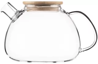 ARDESTO Teapot Midori, 1500ml, borosilicate glass, bamboo, transparent