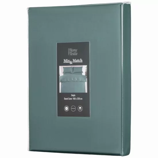ARDESTO Duvet Cover Mix&Match Premium, sateen, green, 160x220cm, 100% cotton