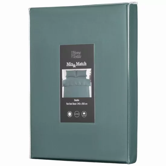 ARDESTO Простынь Mix&Match Premium, 240×260см, 100% хлопок, сатин, зеленый