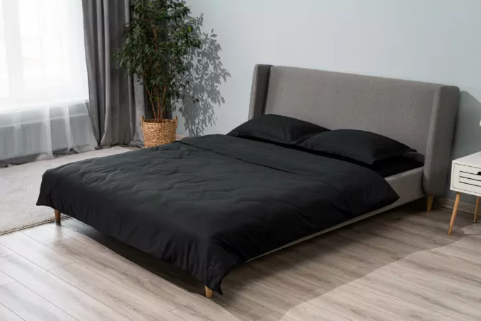 ARDESTO Пододеяльник Mix&Match Premium, 160х220см, 100% хлопок, сатин, черный
