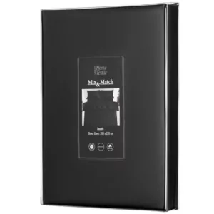 ARDESTO Пододеяльник Mix&Match Premium, 200х220см, 100% хлопок, сатин, черный