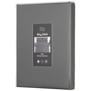 ARDESTO Пододеяльник Mix&Match Premium, 200х220см, 100% хлопок, сатин, серый