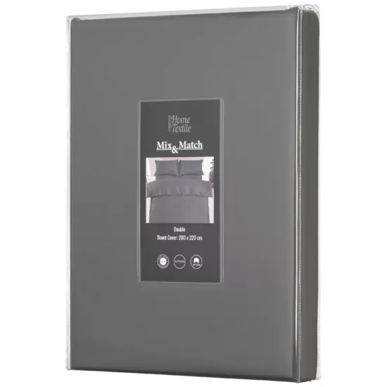 ARDESTO Пододеяльник Mix&Match Premium, 200х220см, 100% хлопок, сатин, серый