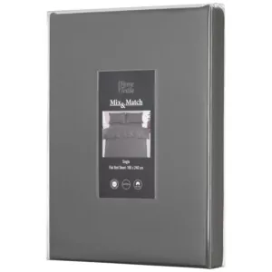ARDESTO Простирадло Mix&Match Premium, 180х240см, 100% бавовна, сатин, сірий